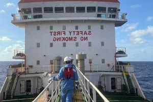 Current Status of the Ship Carrying 3,800 Tons of Oil Burning off Con Dao - image 0