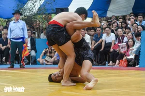 International Belarusian Wrestler Captivates Local Crowds at Traditional Hanoi Village Wrestling Festival - image 1