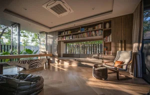 Modern Multi-Generational Home Design: Three Separate Blocks Around a Central Courtyard - image 30