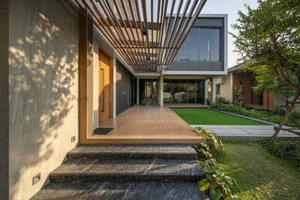 Modern Multi-Generational Home Design: Three Separate Blocks Around a Central Courtyard - image 28