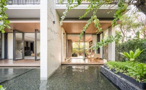 Modern Multi-Generational Home Design: Three Separate Blocks Around a Central Courtyard - image 4