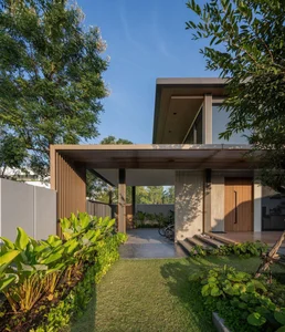 Modern Multi-Generational Home Design: Three Separate Blocks Around a Central Courtyard - image 5