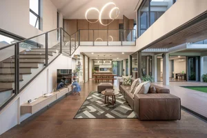 Modern Multi-Generational Home Design: Three Separate Blocks Around a Central Courtyard - image 31