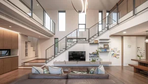 Modern Multi-Generational Home Design: Three Separate Blocks Around a Central Courtyard - image 21