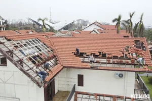 Tuan Chau Dolphin Performance Stage Devastated by Typhoon Yagi - image 3