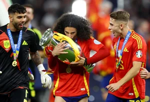 Victory Moment: Spanish Players Lift the Euro 2024 Championship Trophy - image 0