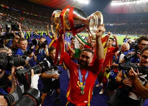 Victory Moment: Spanish Players Lift the Euro 2024 Championship Trophy - image 3