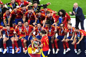 Victory Moment: Spanish Players Lift the Euro 2024 Championship Trophy - image 9
