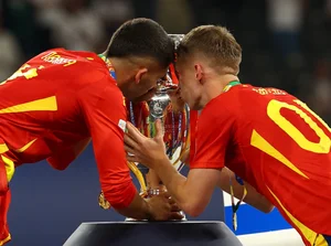 Victory Moment: Spanish Players Lift the Euro 2024 Championship Trophy - image 6