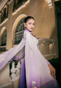 Designer Trung Đinh Showcases Exquisite Hand-Painted Silk Ao Dai Collection Featuring Miss Universe Vietnam Ngọc Châu - image 1