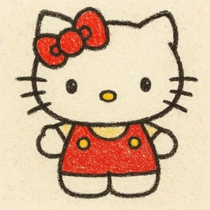 Simple Hello Kitty Drawings: 112+ Cute and Easy Art Ideas - image 47