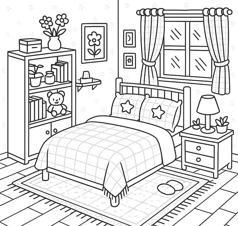 Creative Bedroom Coloring Pages: 269+ Engaging Activities for Young Artists