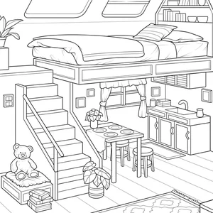 Creative Bedroom Coloring Pages: 269+ Engaging Activities for Young Artists - image 14
