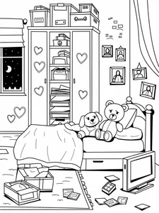 Creative Bedroom Coloring Pages: 269+ Engaging Activities for Young Artists - image 24