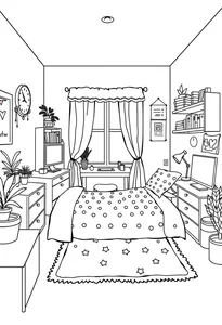 Creative Bedroom Coloring Pages: 269+ Engaging Activities for Young Artists - image 15