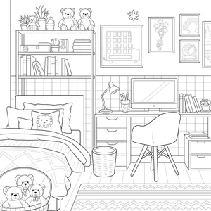 Creative Bedroom Coloring Pages: 269+ Engaging Activities for Young Artists - image 33