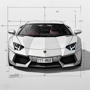 106+ Stunning Lamborghini Car Drawings and Sketches to Inspire Young Artists - image 25