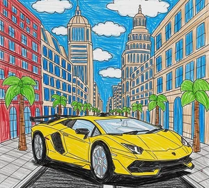 106+ Stunning Lamborghini Car Drawings and Sketches to Inspire Young Artists - image 39