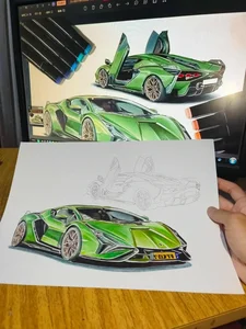 106+ Stunning Lamborghini Car Drawings and Sketches to Inspire Young Artists - image 15