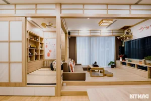 Modern Japanese-Style Apartment Featuring a Versatile 5-in-1 Living Room Design - image 3