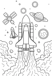 100+ Creative Space Coloring Pages for Kids: Explore the Universe Today - image 24