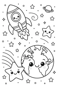 100+ Creative Space Coloring Pages for Kids: Explore the Universe Today - image 14