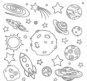 100+ Creative Space Coloring Pages for Kids: Explore the Universe Today - image 36