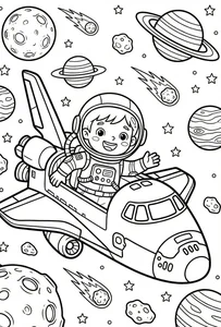 100+ Creative Space Coloring Pages for Kids: Explore the Universe Today - image 17