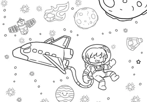 100+ Creative Space Coloring Pages for Kids: Explore the Universe Today - image 27