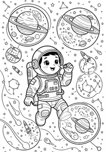 100+ Creative Space Coloring Pages for Kids: Explore the Universe Today - image 35