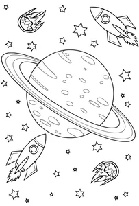100+ Creative Space Coloring Pages for Kids: Explore the Universe Today - image 28