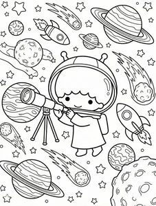 100+ Creative Space Coloring Pages for Kids: Explore the Universe Today - image 4
