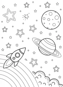 100+ Creative Space Coloring Pages for Kids: Explore the Universe Today - image 20