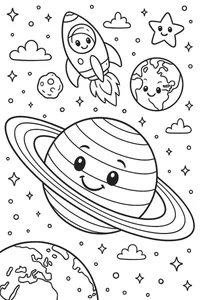 100+ Creative Space Coloring Pages for Kids: Explore the Universe Today - image 23