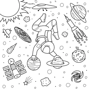 100+ Creative Space Coloring Pages for Kids: Explore the Universe Today - image 3