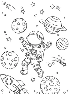 100+ Creative Space Coloring Pages for Kids: Explore the Universe Today - image 33