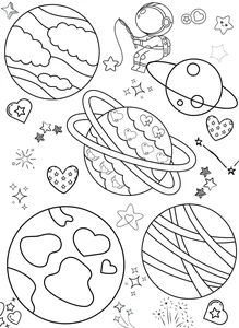 100+ Creative Space Coloring Pages for Kids: Explore the Universe Today - image 1