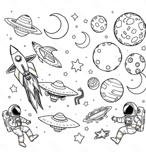 100+ Creative Space Coloring Pages for Kids: Explore the Universe Today - image 11