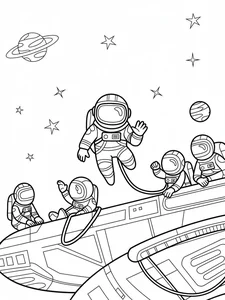 100+ Creative Space Coloring Pages for Kids: Explore the Universe Today - image 2