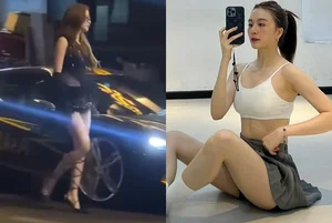 Thiều Bảo Trang Viral for Luxury Ferrari Appearance and Stunning High-Fashion Style - image 0