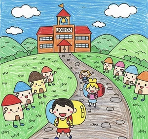 Easy Road to School Drawing Ideas: Simple and Nostalgic Art for Kids and Beginners - image 11