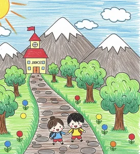 Easy Road to School Drawing Ideas: Simple and Nostalgic Art for Kids and Beginners - image 36