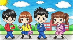 Easy Road to School Drawing Ideas: Simple and Nostalgic Art for Kids and Beginners - image 19