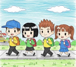 Easy Road to School Drawing Ideas: Simple and Nostalgic Art for Kids and Beginners - image 5