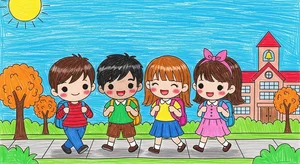 Easy Road to School Drawing Ideas: Simple and Nostalgic Art for Kids and Beginners - image 33
