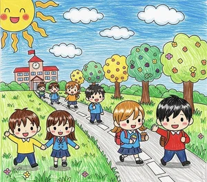 Easy Road to School Drawing Ideas: Simple and Nostalgic Art for Kids and Beginners - image 32