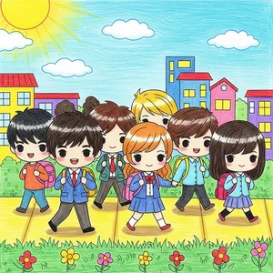 Easy Road to School Drawing Ideas: Simple and Nostalgic Art for Kids and Beginners - image 10