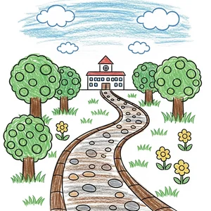 Easy Road to School Drawing Ideas: Simple and Nostalgic Art for Kids and Beginners - image 41