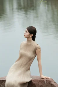 Elegant Chinese Zen Style: A Serene Garden Stroll in Hanfu Fashion - image 0