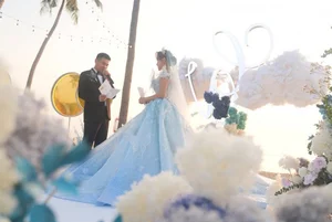 Van Hugo Goddess Wedding Dress and Hidden Tattoos Revealed - image 0
